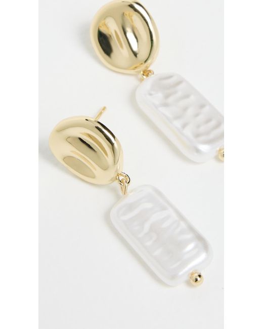 By Adina Eden Multicolor Baroque Pearl Drop Fancy Stud Earrings