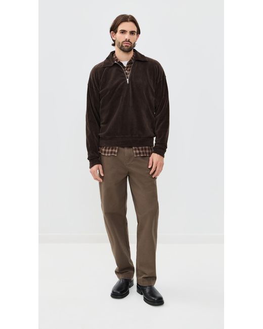 Asher Black Claude Quarter Zip for men