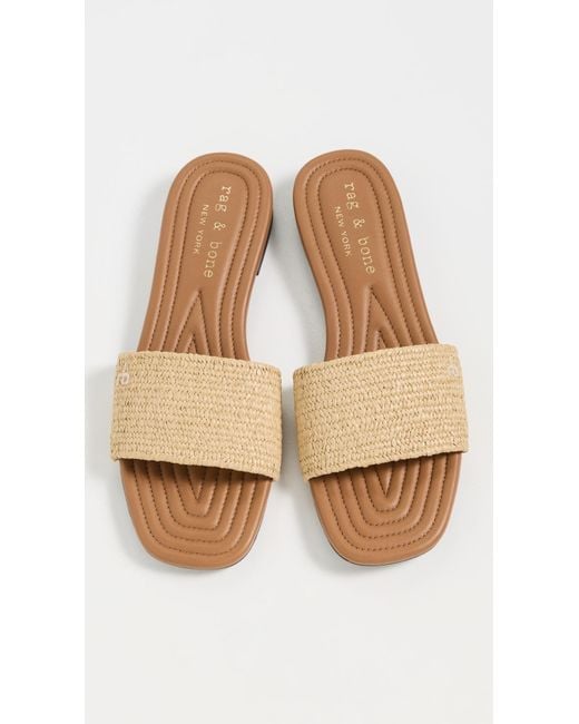 Rag & Bone Black Ellie Slides