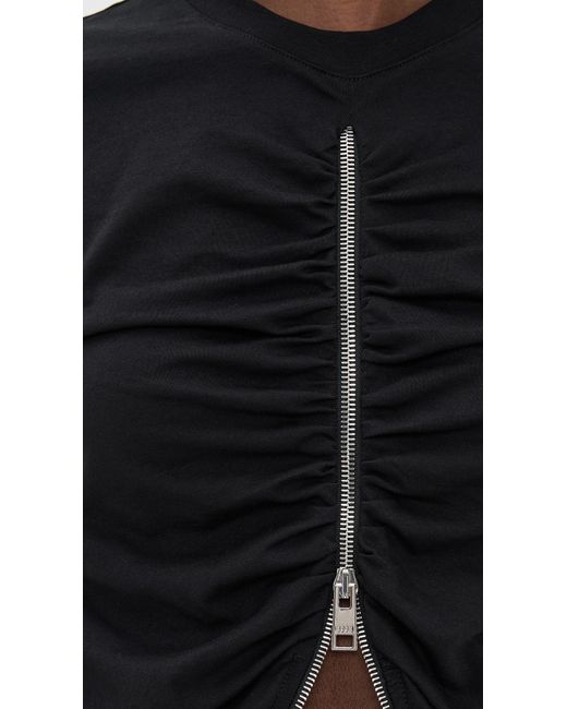 MSGM Black Zipper Tee