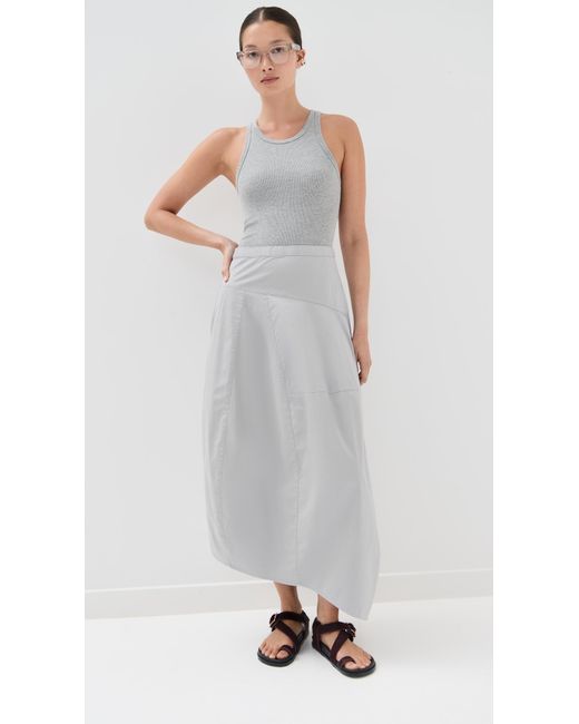 Tibi Gray Garment Dyed Asymmetrical Balloon Skirt