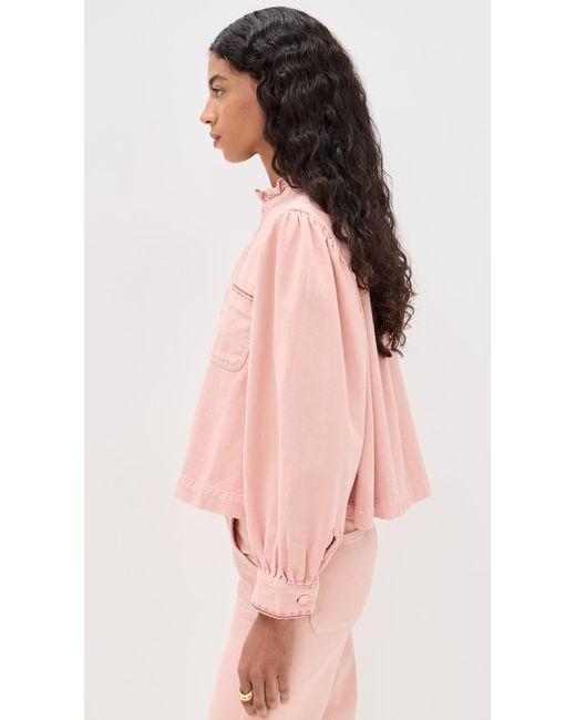 seventy + mochi Pink Ziggy Cropped Jacket