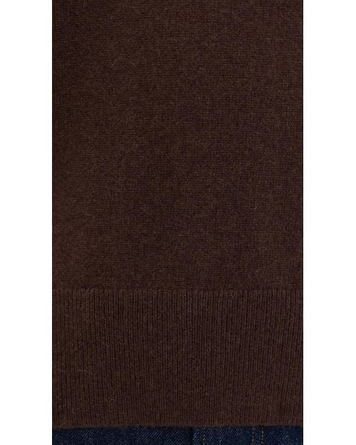 White + Warren Black Cashmere Crew Pullover