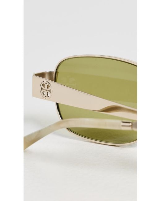 Tory Burch Multicolor Miller Rectangle Sunglasses