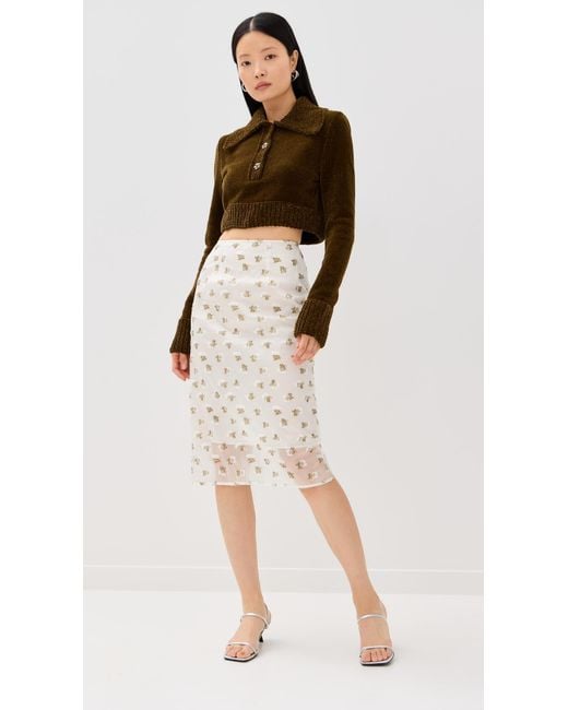 スカート CECILIE BAHNSEN Black silk blend Allegra skirt ALLEGRA | SKIRT KUMO FIL-COUP… BLACK
