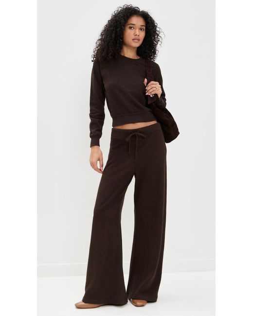 ÉTERNE Black Drawstring Wide Leg Sweatpants