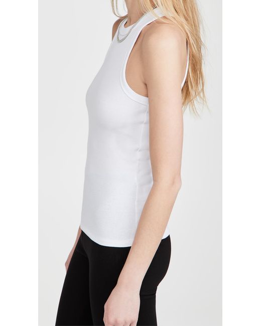 anine bing white tank
