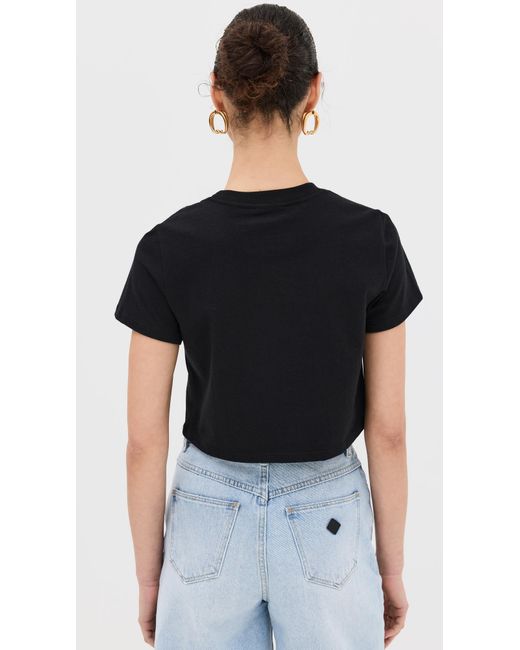 Reformation Black Reforation Cropped Caic Crew Tee Back
