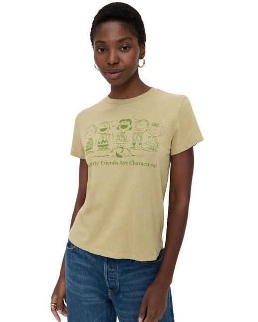 Re/done Multicolor Peanuts Characters Classic Tee