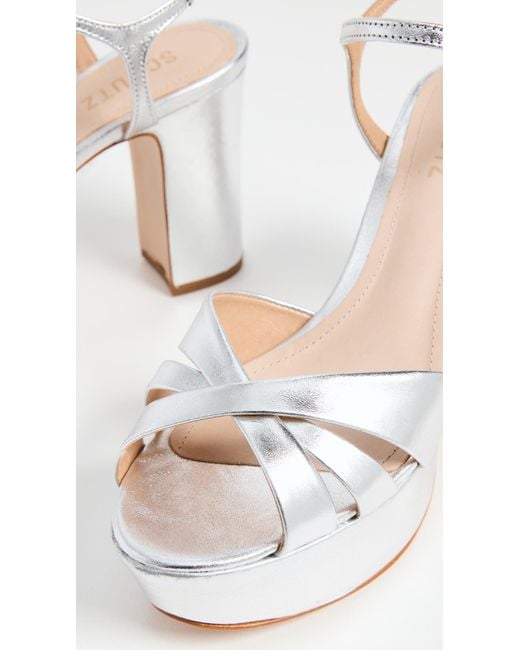 SCHUTZ SHOES White Keefa Platform Sandals