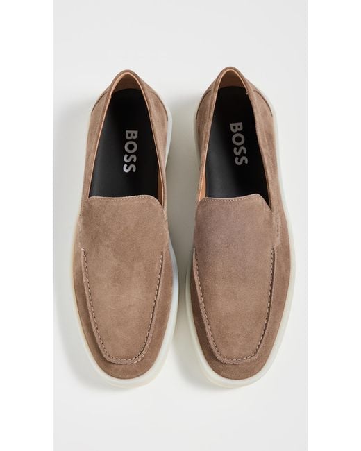 Boss White Clay Loafers for men