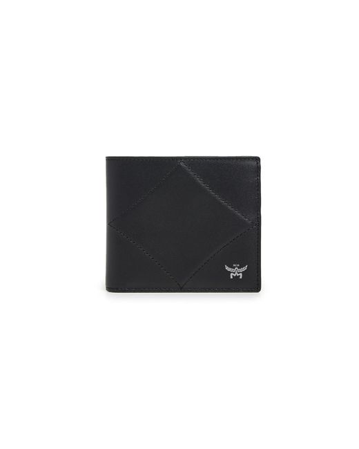 MCM Black Diamond Leather Small Wallet for men