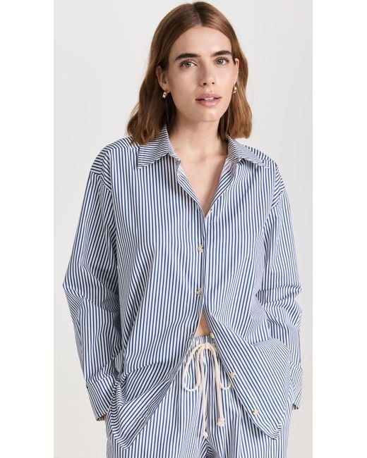 DONNI. Gray Pop Button Down