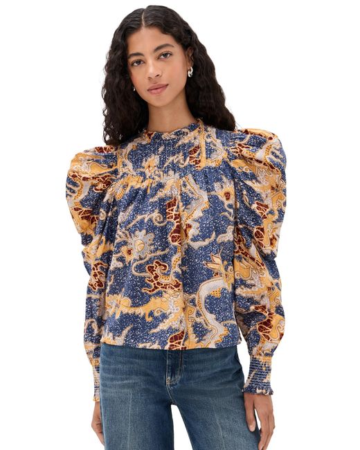 Cleobella Blue Irina Blouse