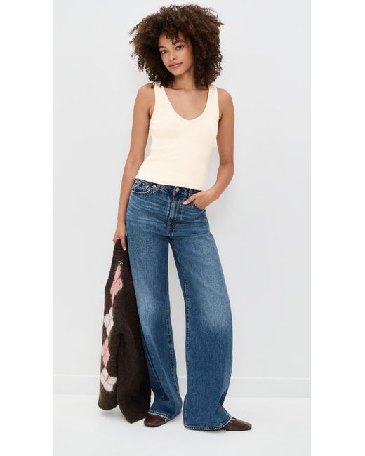 PERFECTWHITETEE White Structured Rib V-Neck Tank