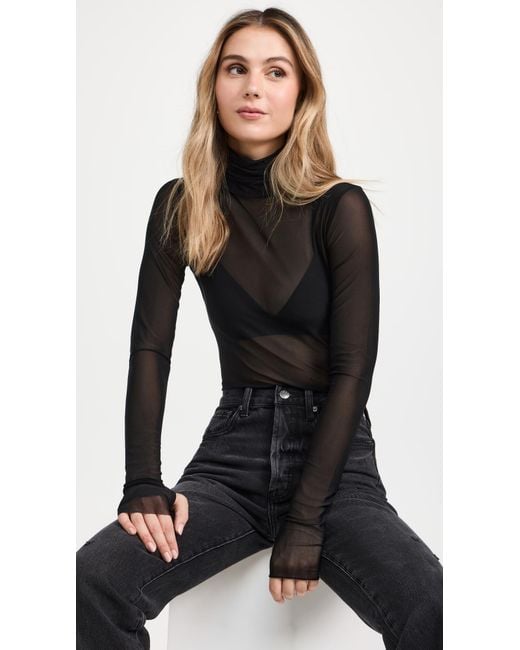 AFRM Black Milo Thong Bodysuit