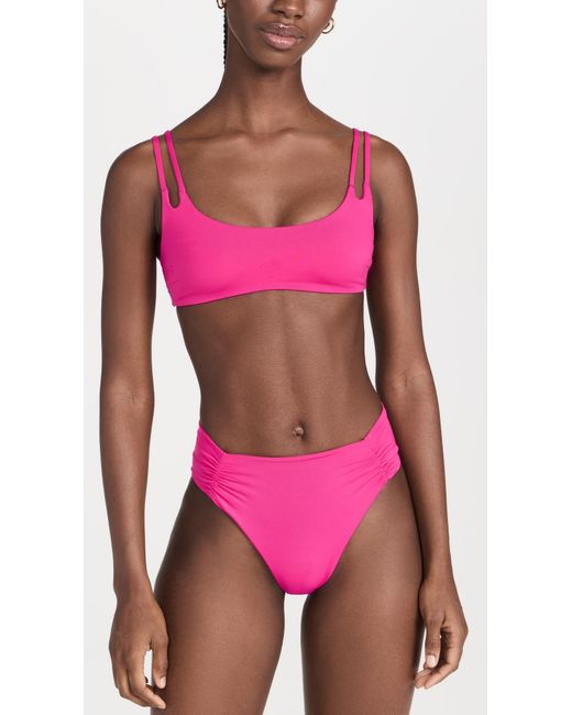 L*Space Pink Pace Aro Bikini Botto Bougainviea