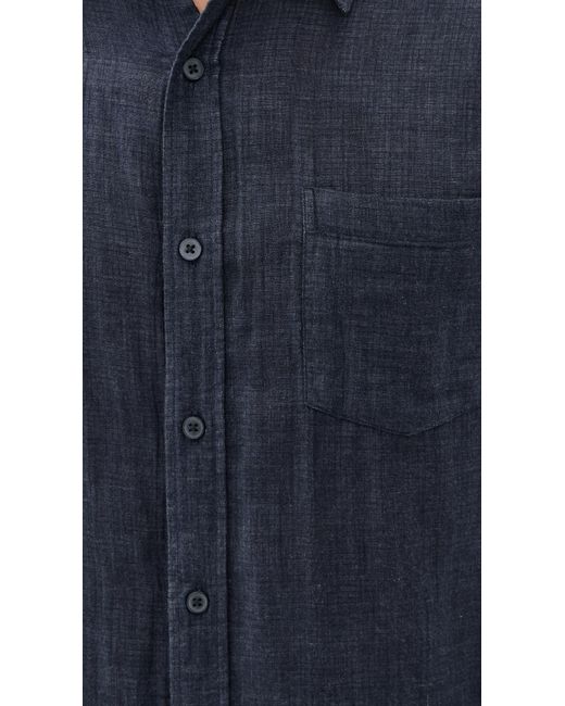 Vince Blue Double Face Long Sleeve Shirt for men