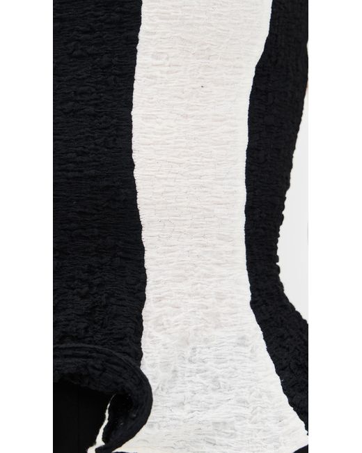 MSGM Black Stripe Sleeveless Top