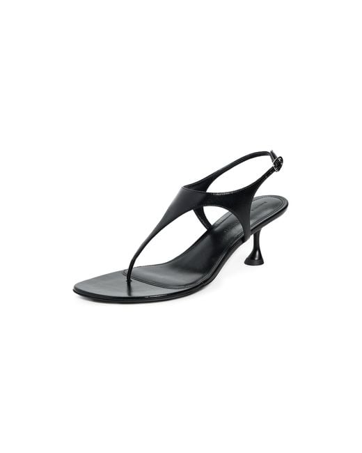 Proenza Schouler Black Tee Thong Sandals