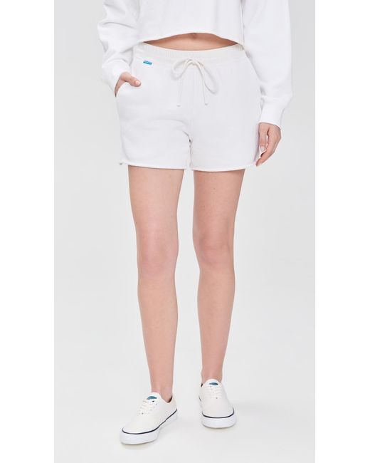 Cotton Citizen White Boston Shorts