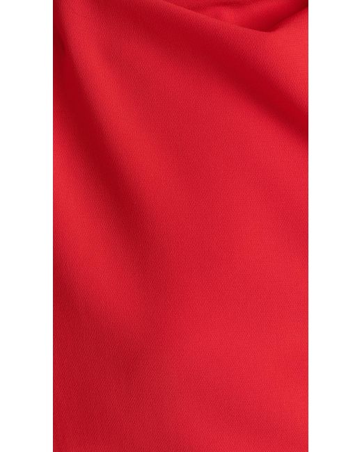 Proenza Schouler Red Faye Backless Dress In Matte Viscose Crepe