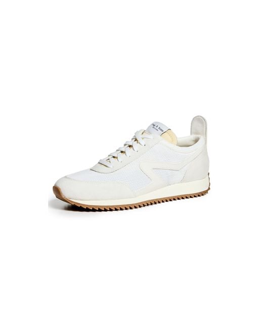 Rag & Bone White Retro Runner Mesh Sneakers