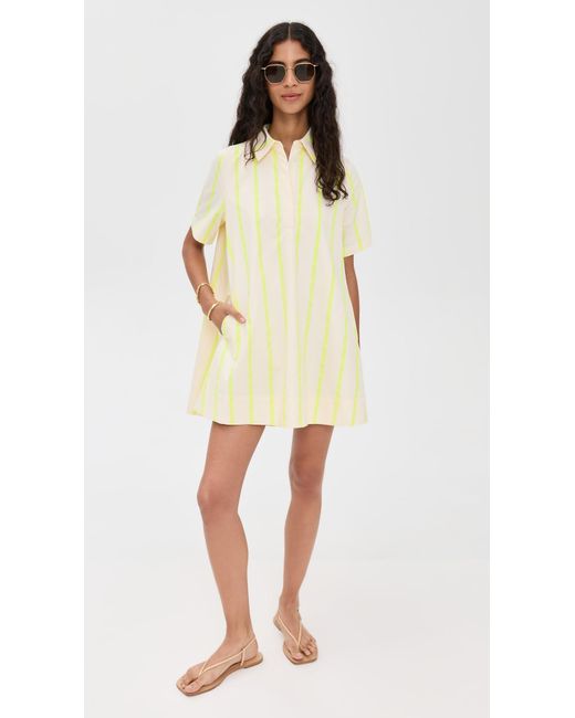 English Factory Natural Striped Kaftan Mini Dress