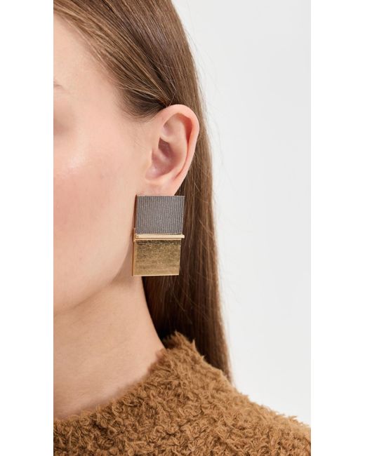 Acne White Small Note Pad Earrings