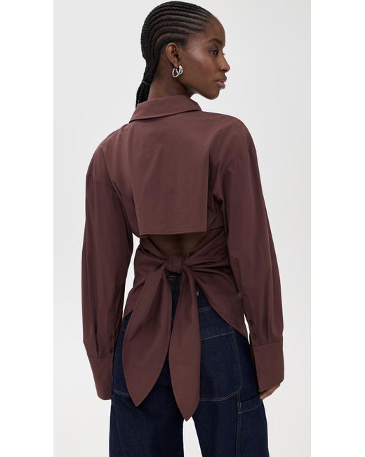 Simon Miller Purple Loch Poplin Button Up