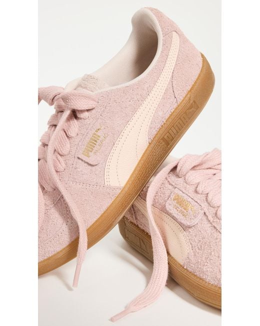 PUMA Pink Palermo Hairy Sneakers 9