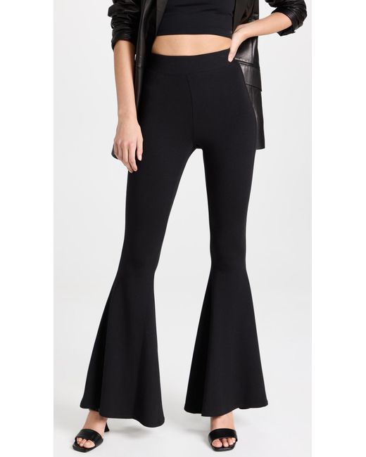 L'Agence Cotton Kiki High-rise Pull On Flare Pants in Black | Lyst ...