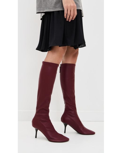 Acne Red Stretch Back Boots