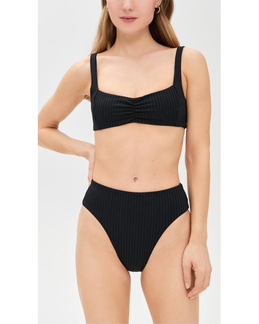 LSPACE Black Effie Bikini Top