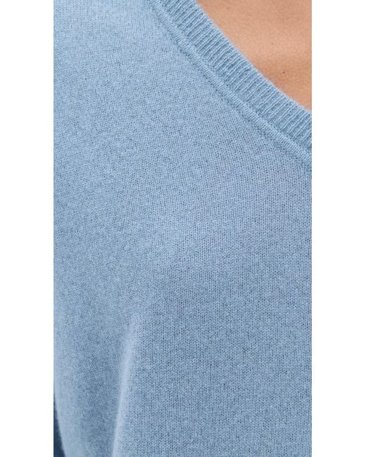 Reformation Blue Remi Cashmere V Neck Sweater