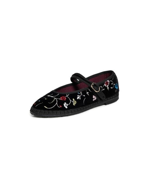 Flabelus Women's Black X Sea Nyc Mary Jane Flats