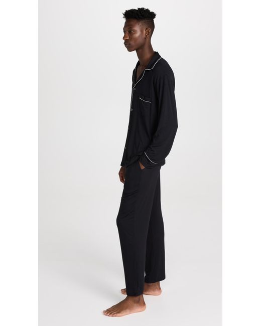 Eberjey Black William Modal Long Pj Set for men