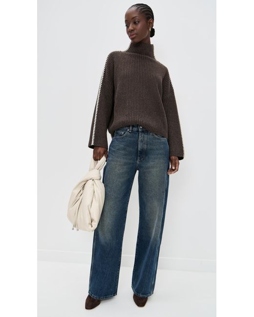 Rag & Bone Brown Ingrid Wool Turtleneck