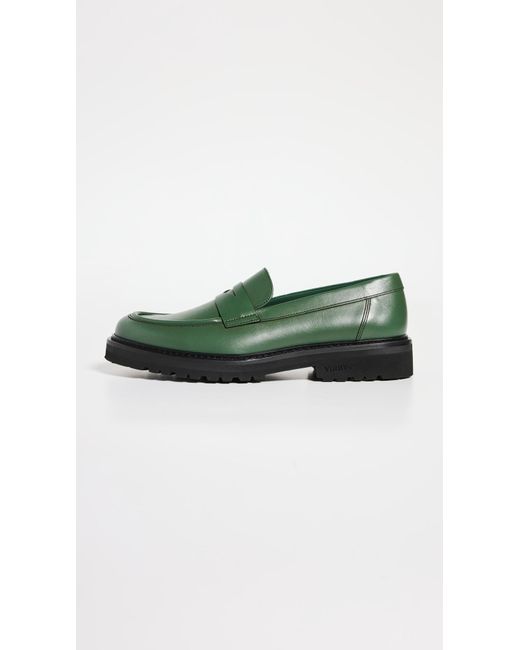 VINNY'S Green Richee Penny Loafers for men