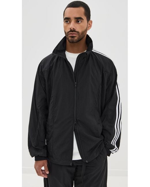 Y-3 3 Stripes Nylon Jacket in Black for Men | Lyst 