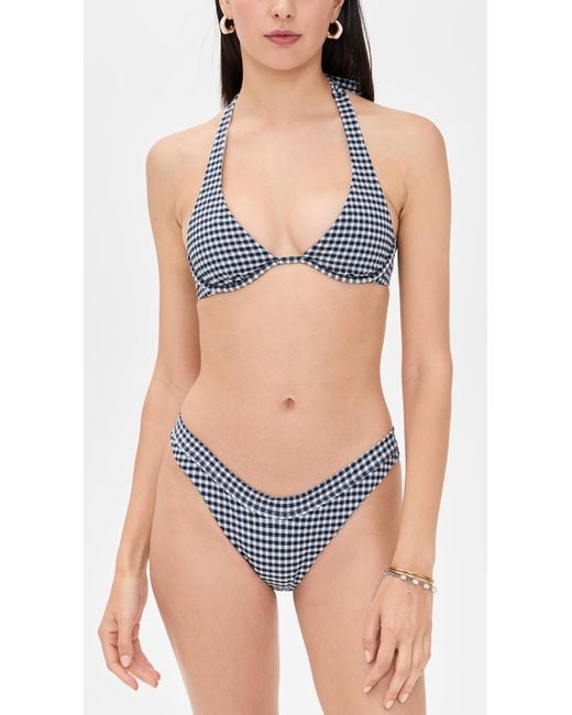 LSPACE Blue Isa Bikini Top