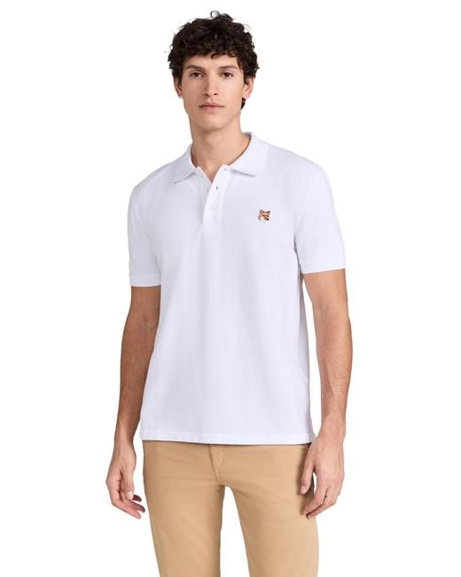 Maison Kitsuné White Fox Head Patch Regular Polo for men