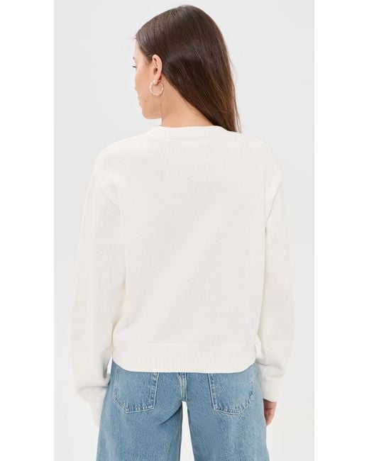 LoveShackFancy White Ty Flag Pullover