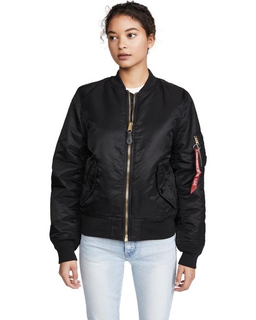 Alpha Industries Black Ma-1 Reversible Bomber Jacket