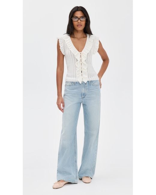 LoveShackFancy White Elizabelle Top