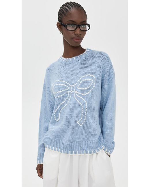 Bailey Rose Blue Bow Sweater