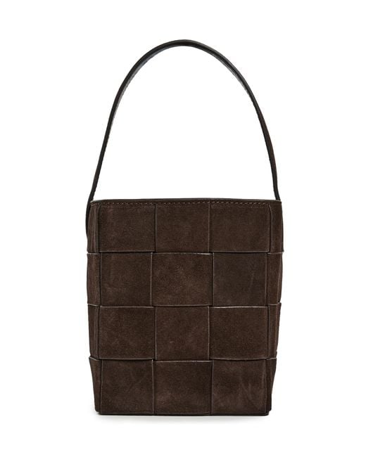 Loeffler Randall Black Laith Wide Woven Top Handle Bag