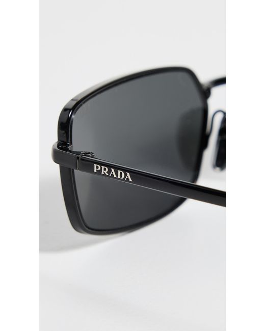 Prada Black A60S Rectangular Sunglasses