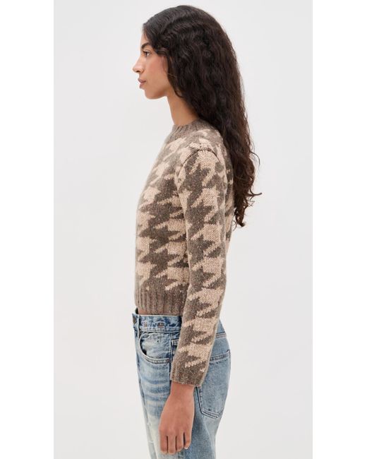 R13 Multicolor Mock Collar Shrunken Sweater