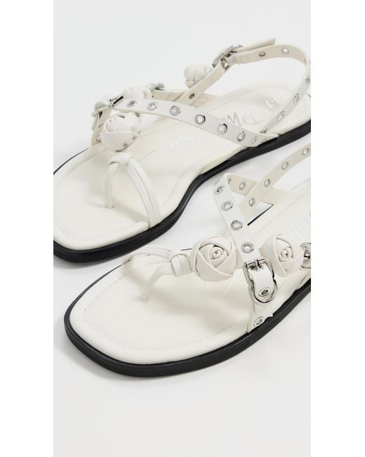 3.1 Phillip Lim White Multi-Strap Rivet Sandals